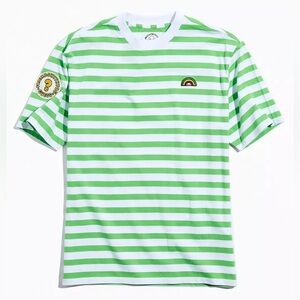 New GUESS ORIGINALS X FriendsWithYou Green Stripe Tee